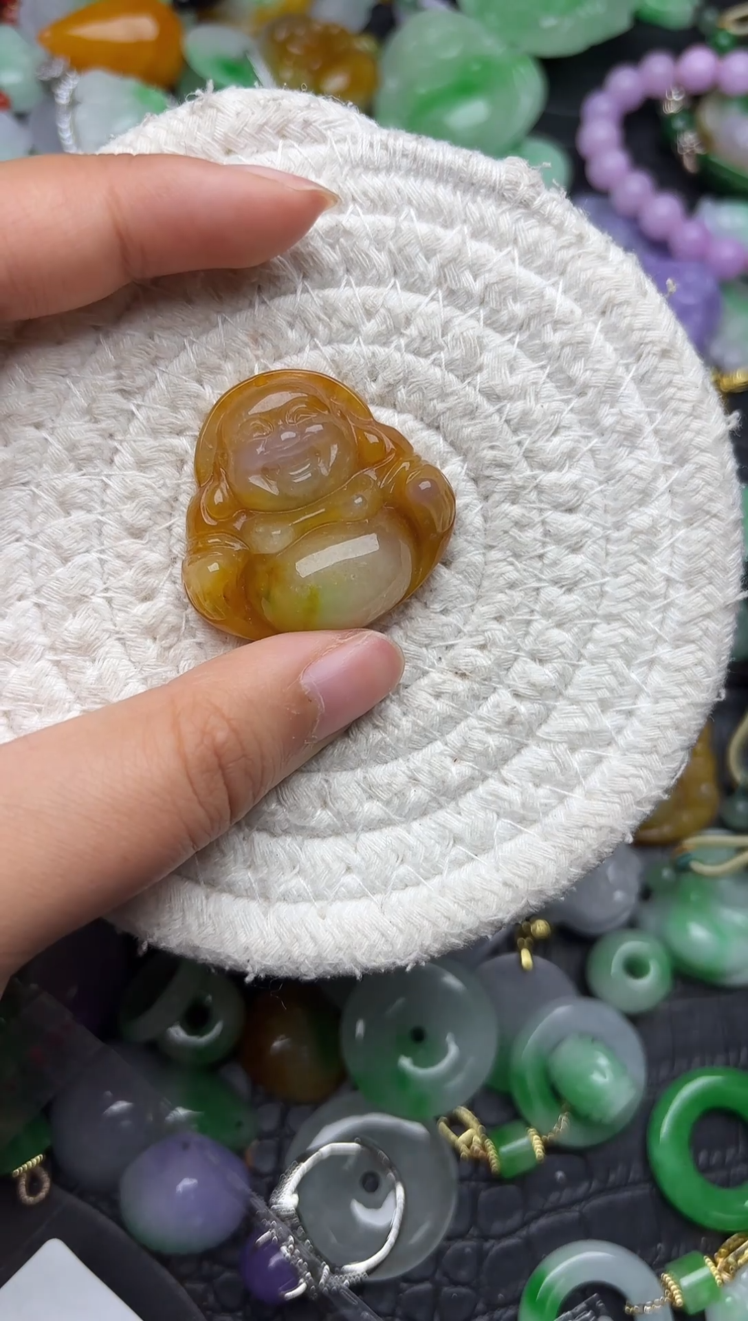 颈饰未镶嵌翡翠缅甸翡翠吊坠