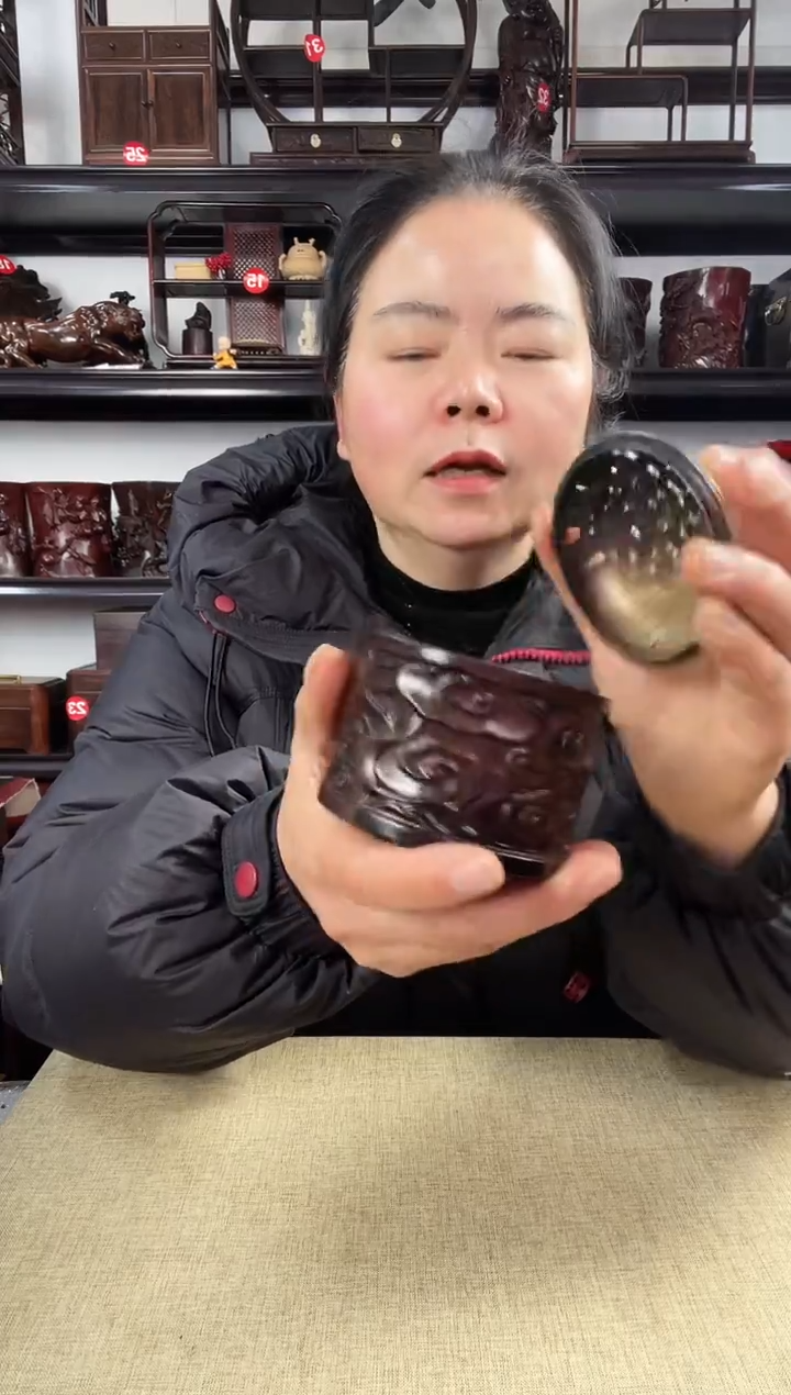 木云纹香炉老李红木工艺品