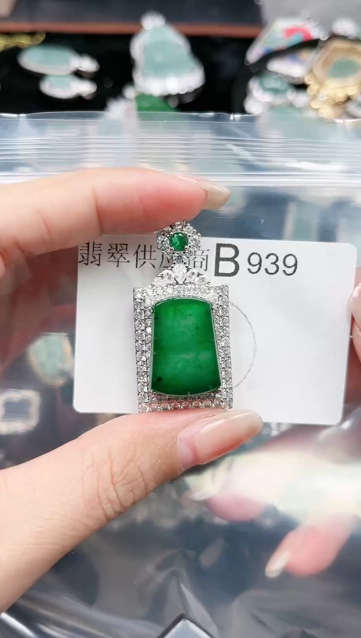 【闪购商品】翡翠颈饰未镶嵌赠皮绳939