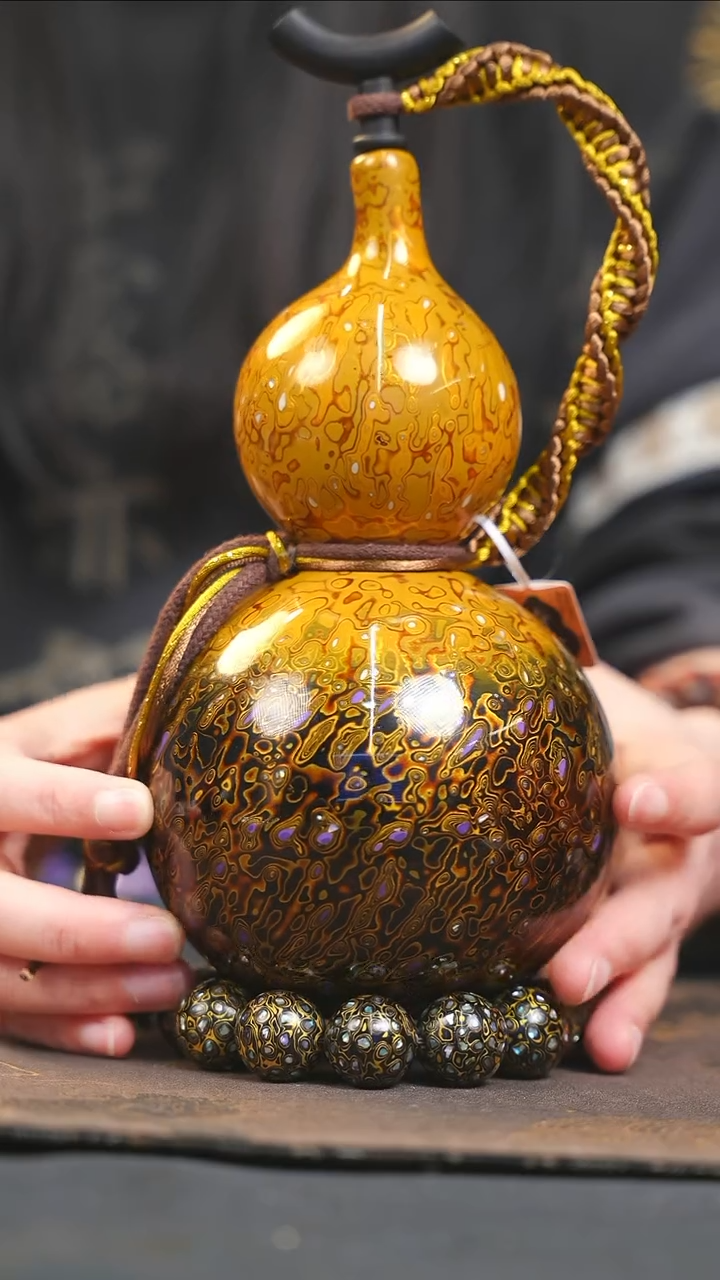 【闪购商品】YP224漆艺酒葫芦不包手串及旋转底座