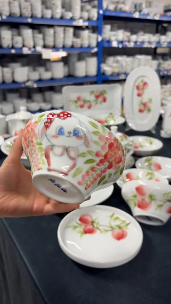 景德镇手绘釉中彩（食品级）葫芦碗