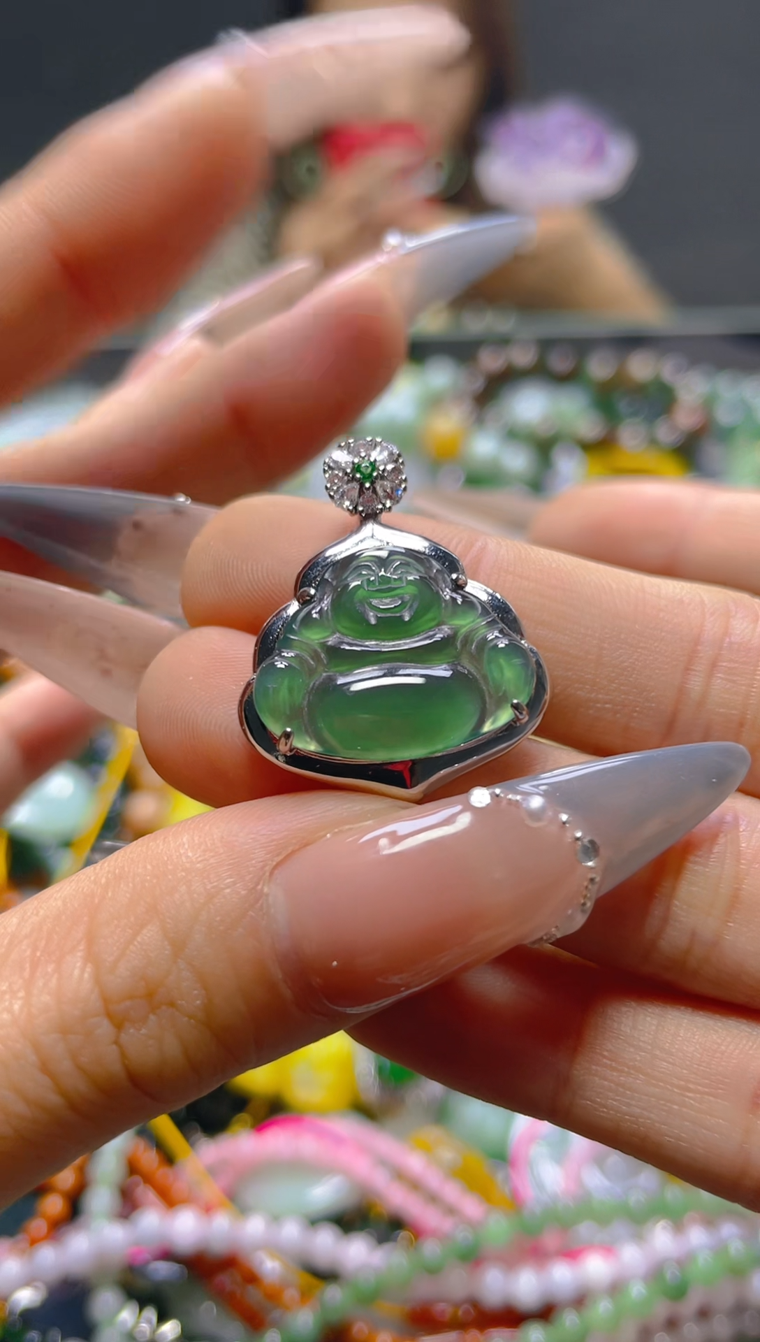 颈饰未镶嵌翡翠/J/翡翠A货，一件也是批发价