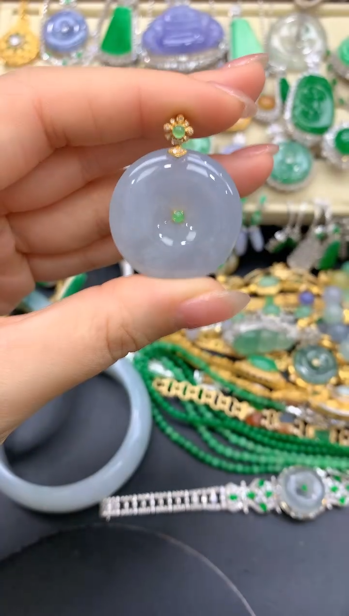 【闪购商品】翡翠颈饰18K金镶嵌246-中国好珍宝1