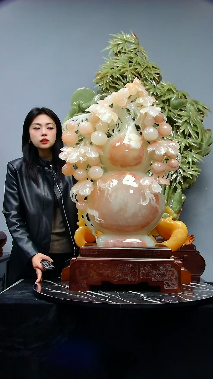 石材多子多福家居摆件