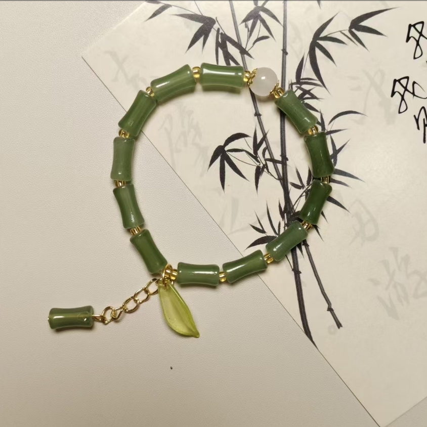 铜合金亚克力项链 铜合金无镶嵌8160简约竹节手链