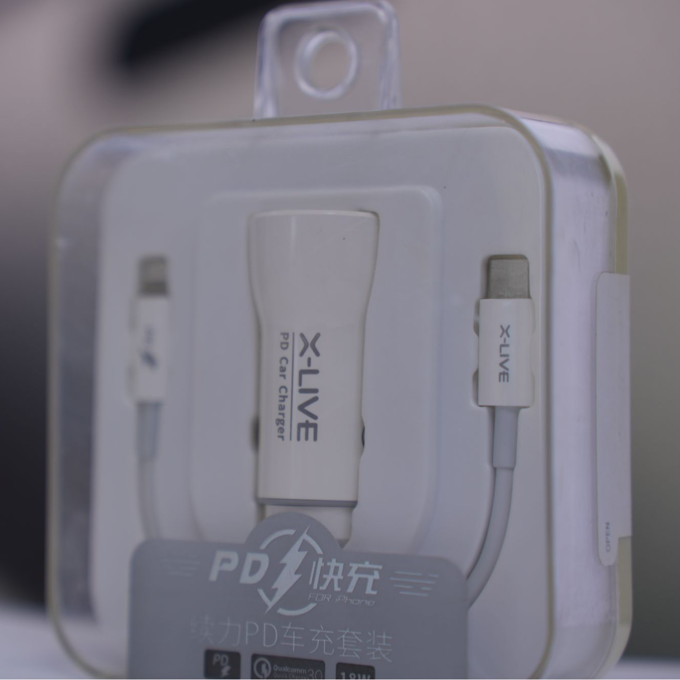 准新品  PD便携车载快充支持苹果通用有线白色原装带线