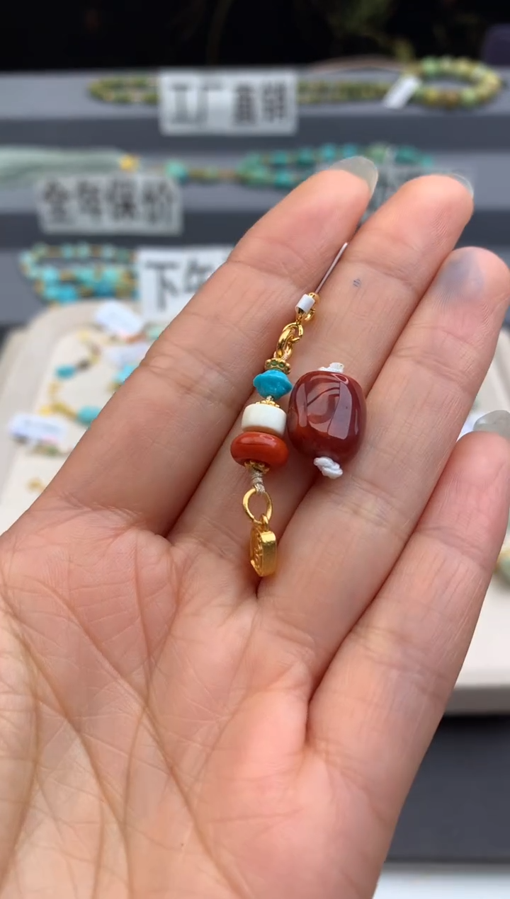 未镶嵌提溜南红玛瑙茜.E59