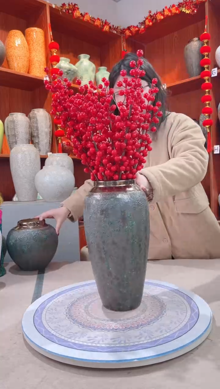【闪购商品】瓶青铜 大号  陶瓷花瓶 无花