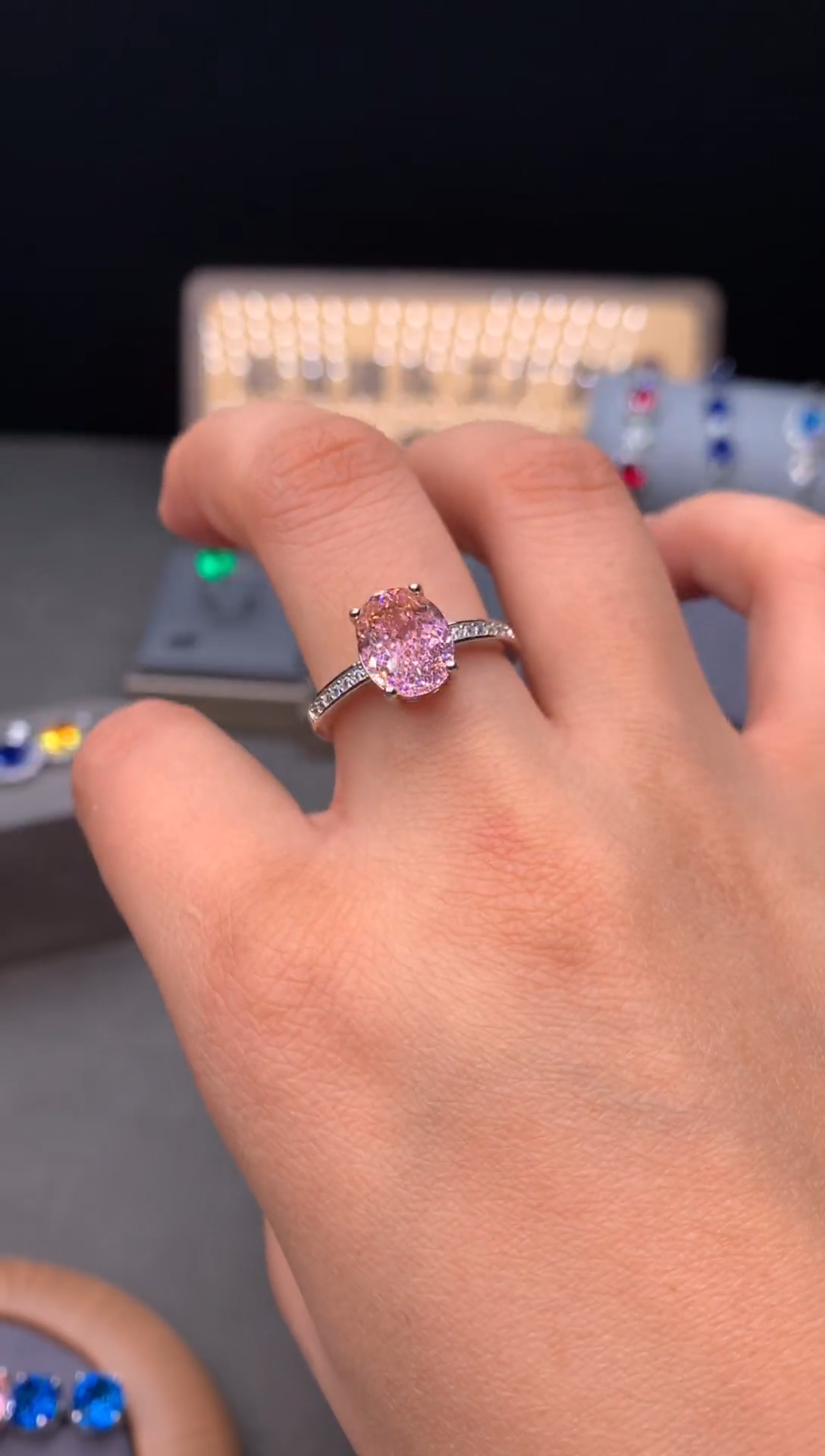 银S925镶嵌戒指碧玺11111