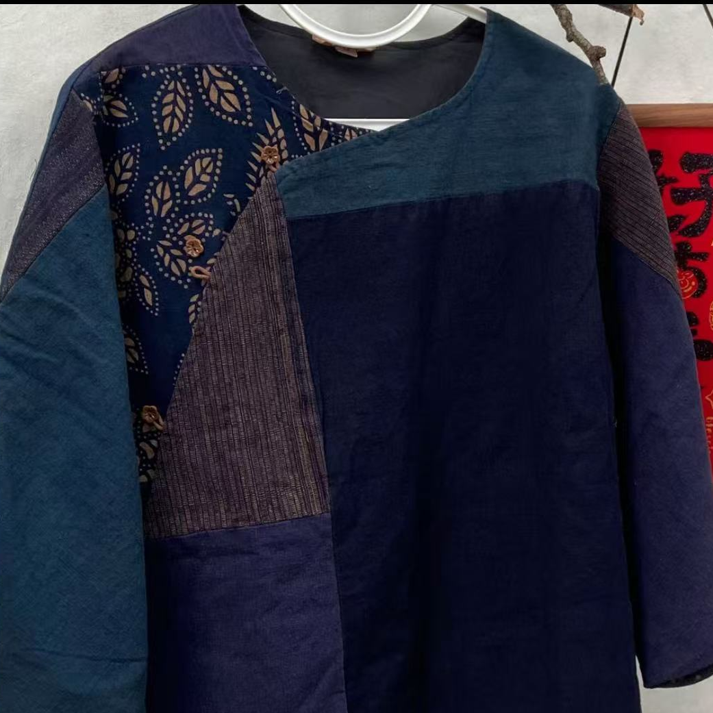 桑在云间 梅花双层百衲衫