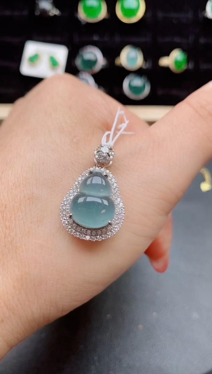 【闪购商品】翡翠颈饰银S925镶嵌1211