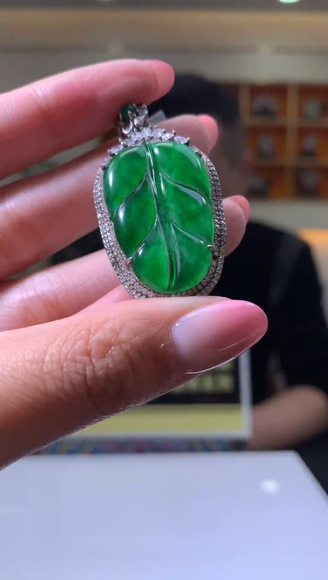 颈饰银S925镶嵌翡翠X-@@BSGG1229134多样性发一