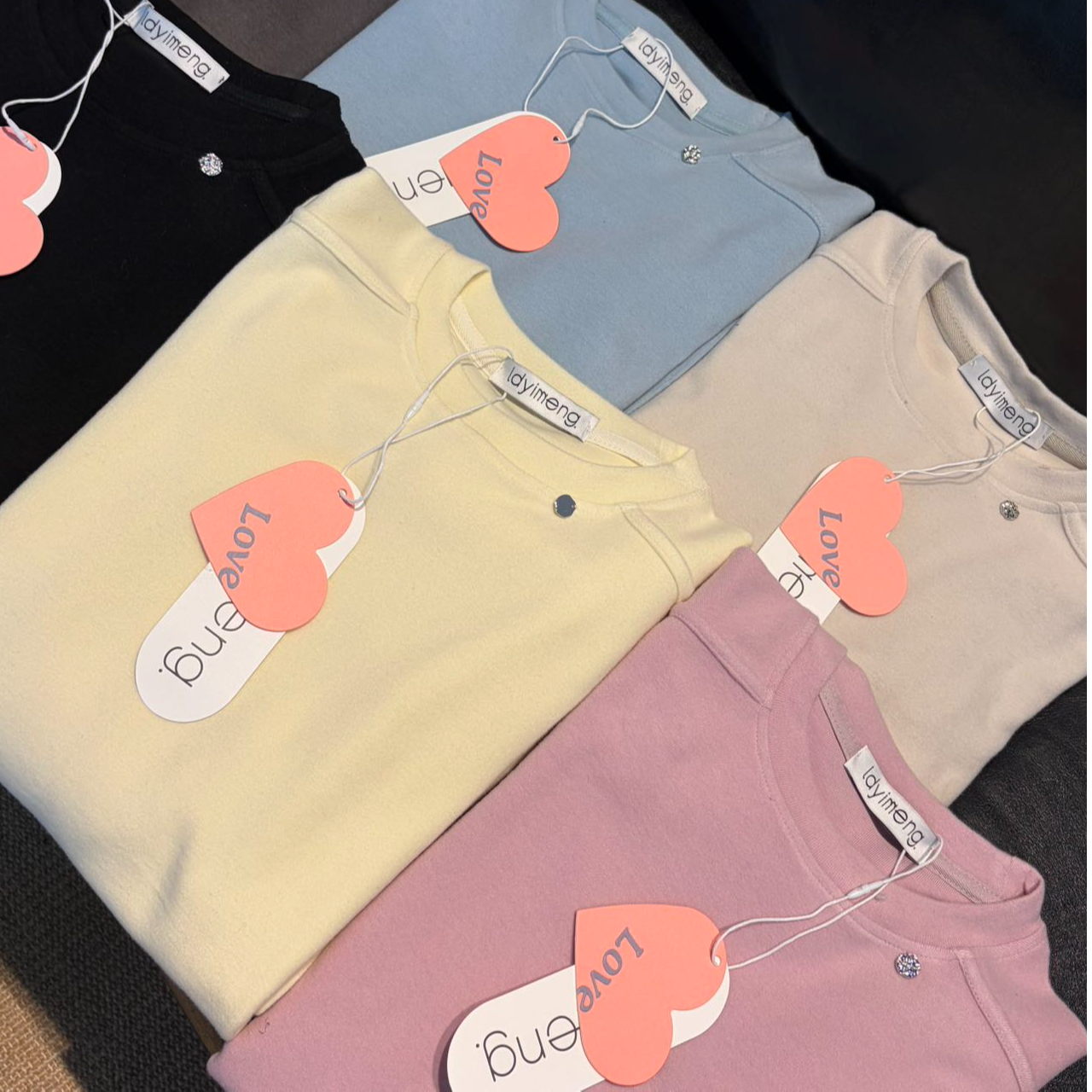 磨毛质感高级感正肩圆领打底衫  LD 25934