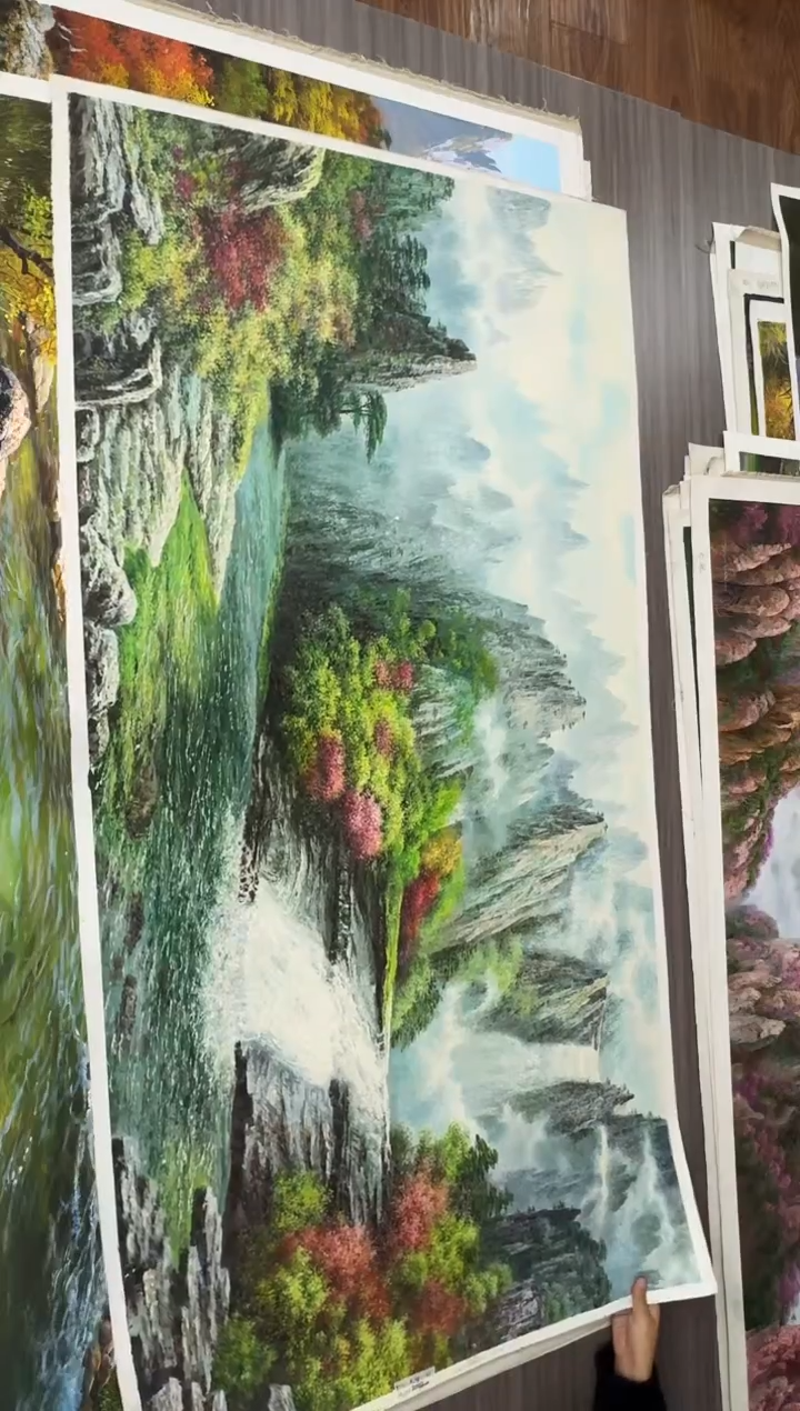 油画【105号】约1.6米丨朝鲜原创纯手绘孤品油画丨顺丰包邮
