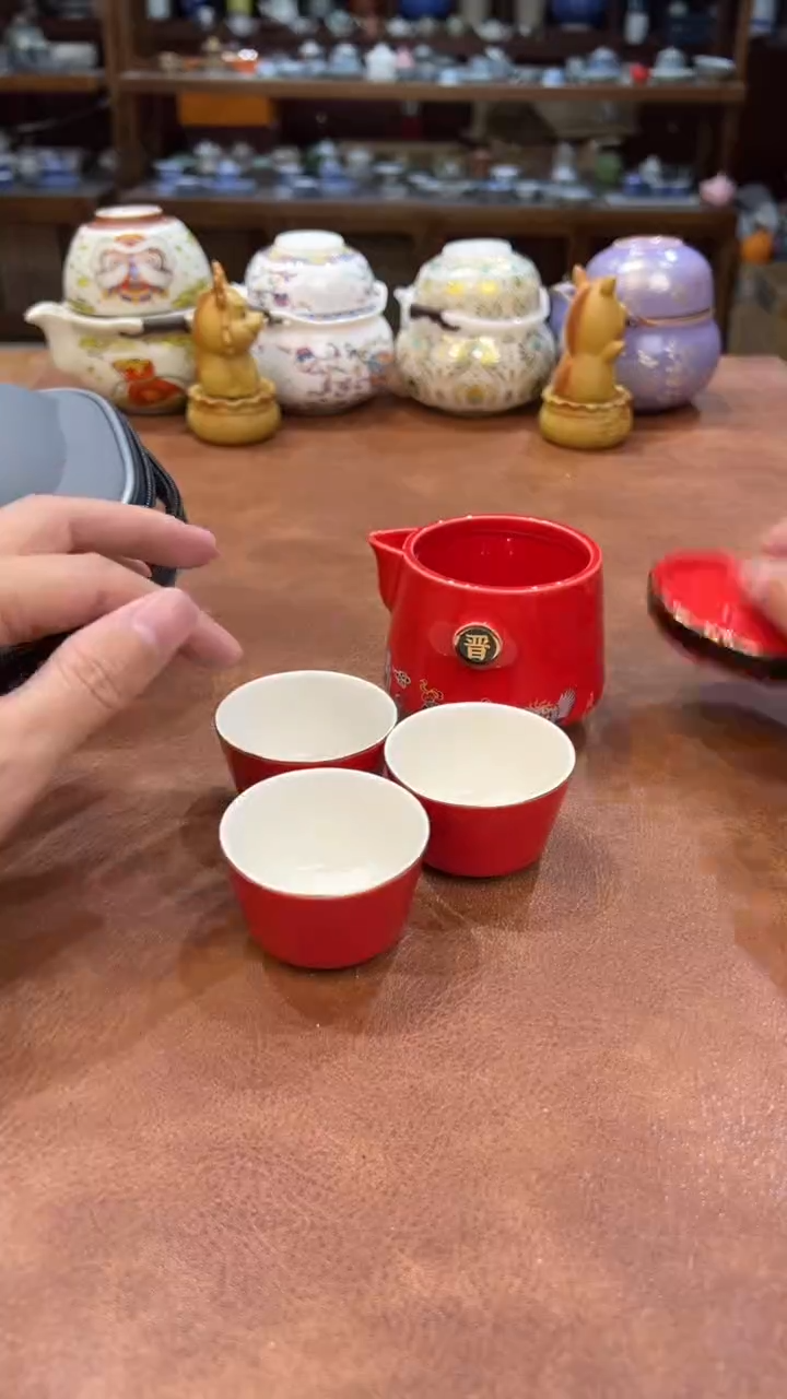 真的很便宜会开片的旅行茶具