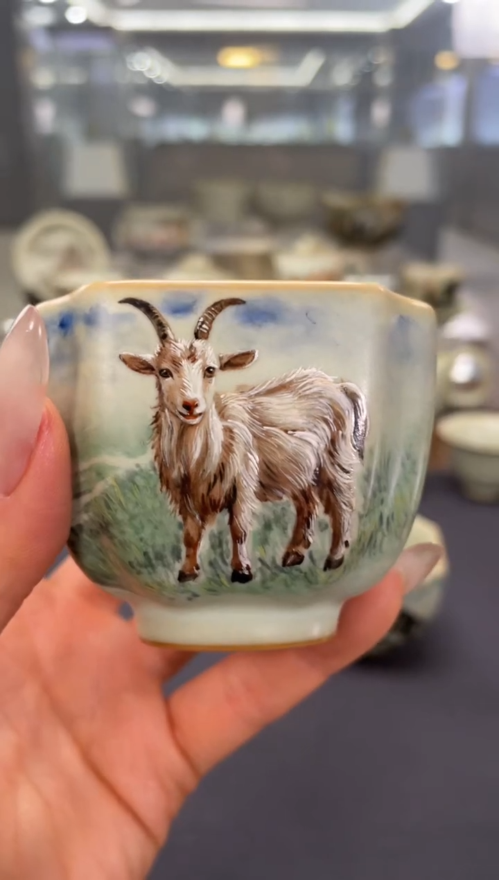【闪购商品】余秀华彩绘一品杯（生肖羊）