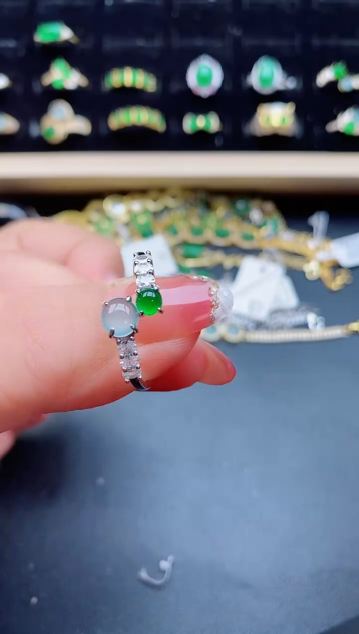 【闪购商品】翡翠戒指银S925镶嵌1212