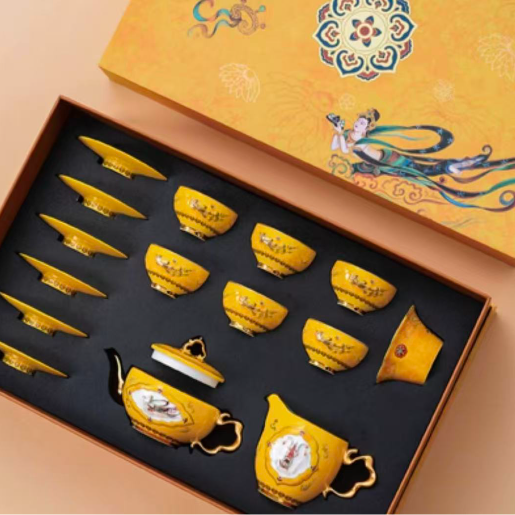 茶具焕瓷集礼盒适合送礼的高端散花佳品