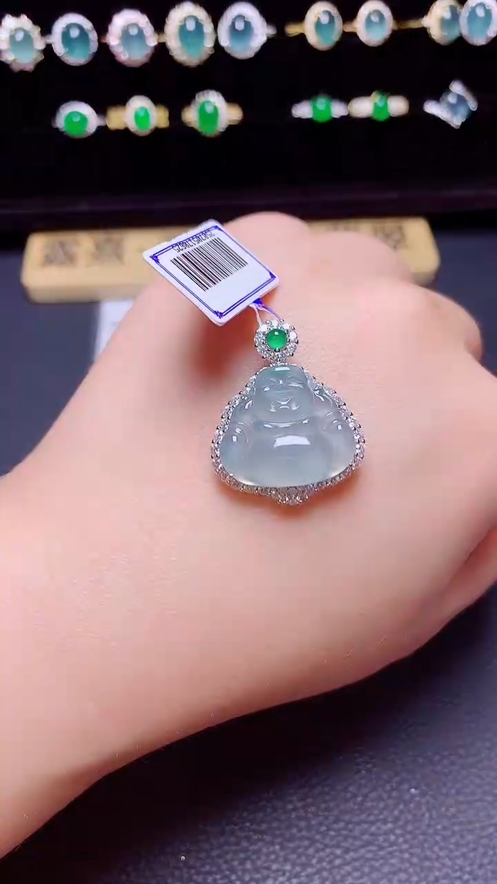 翡翠戒指银S925镶嵌天然翡翠A货s925银镶