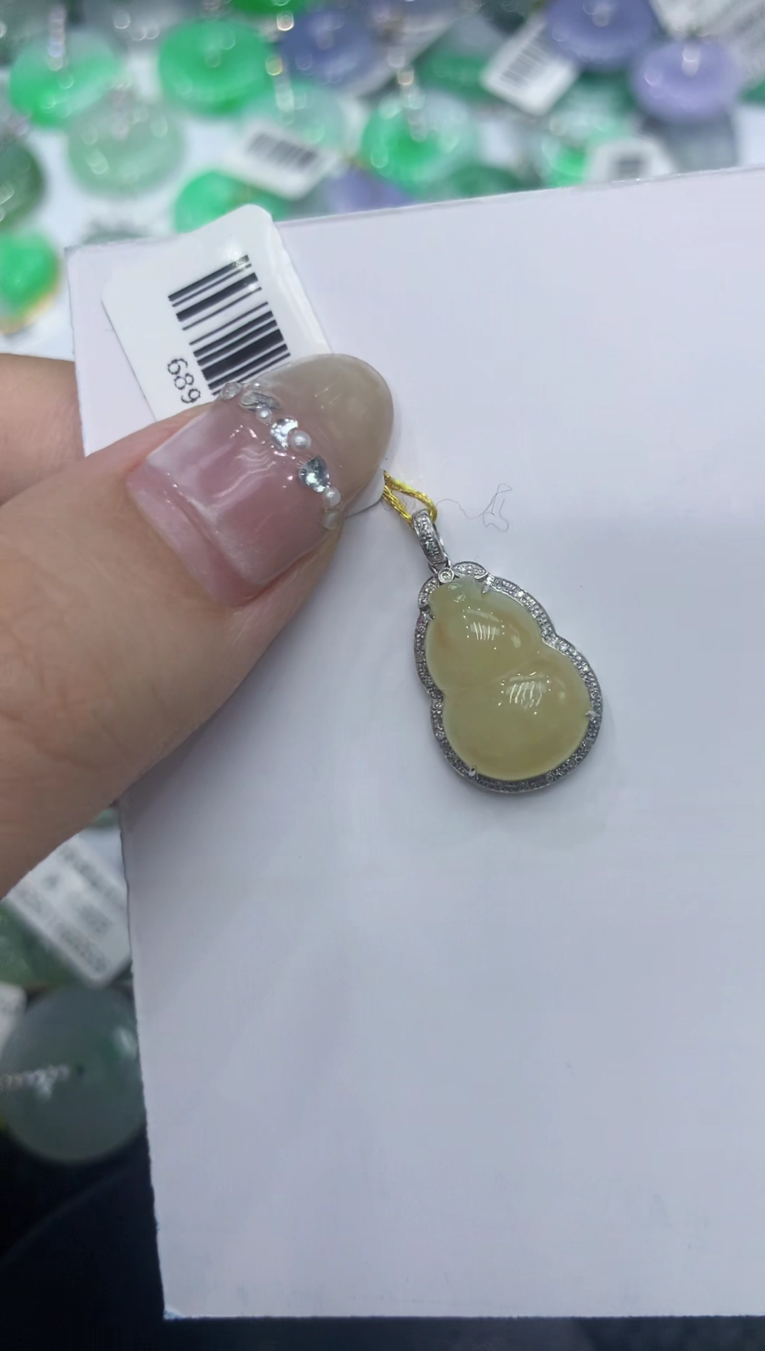 【闪购商品】翡翠颈饰18K金镶嵌222222222