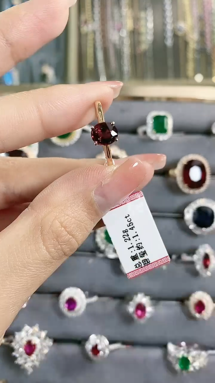 【闪购商品】碧玺戒指18K金镶嵌18K金镶嵌碧玺戒指