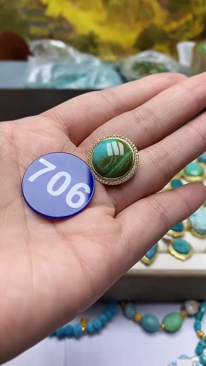 绿松石合金戒指706戒指