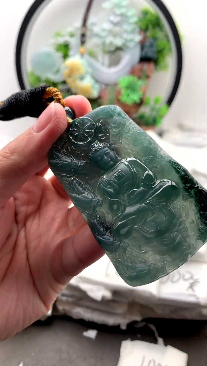 【闪购商品】翡翠颈饰未镶嵌阿弥陀佛