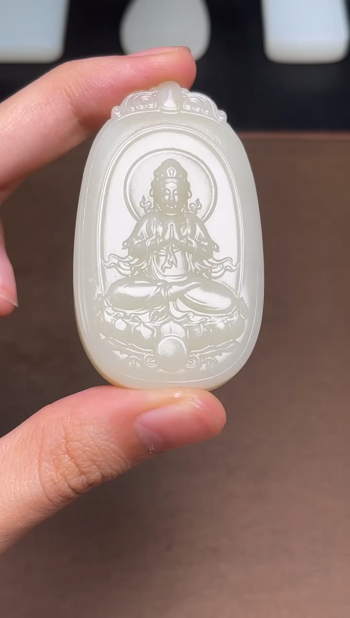 和田玉未镶嵌颈饰63 带棉