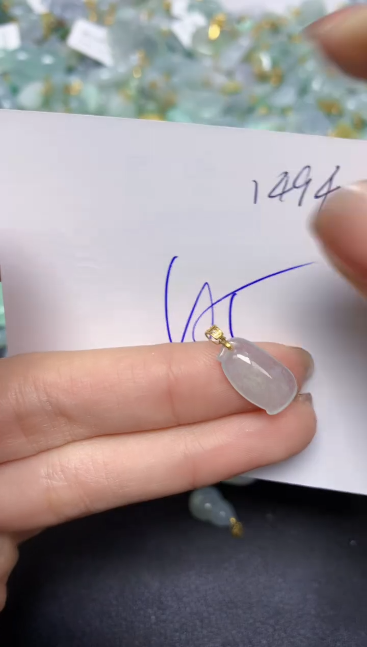 【闪购商品】翡翠颈饰18K金镶嵌 天然翡翠A货