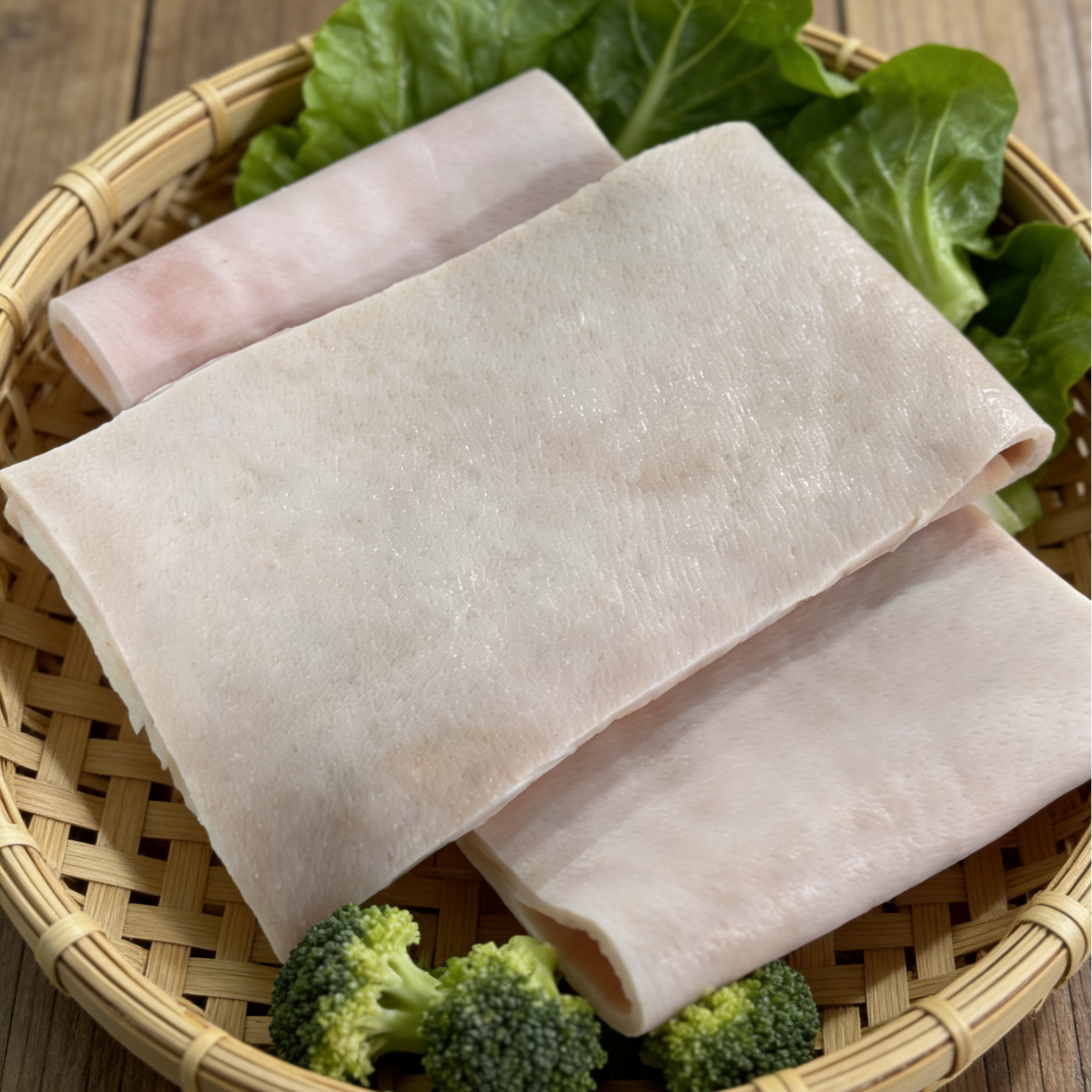 [大块猪背皮]超值6斤沂蒙山散养土猪脊背皮无油无毛新鲜顺丰包邮