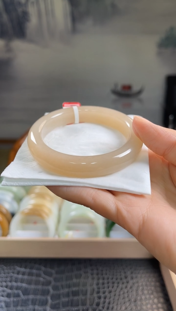 未镶嵌手镯和田玉58+圈口4296