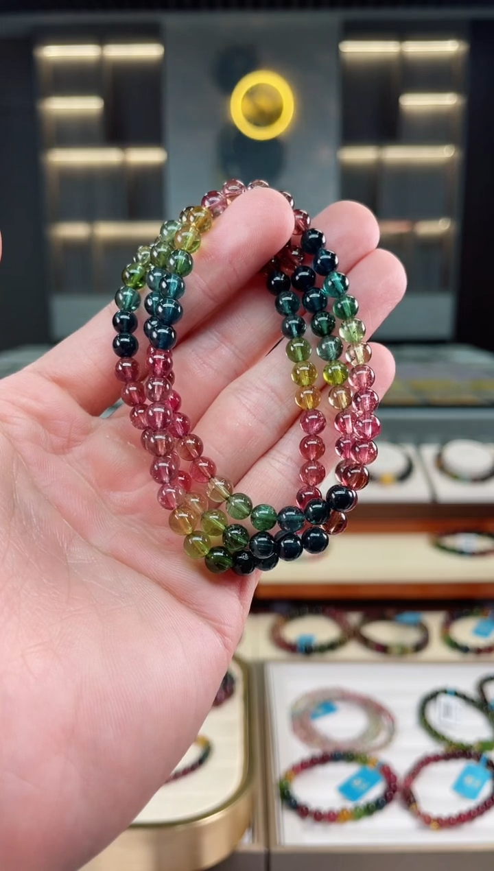 【闪购商品】碧玺收藏级三圈手串5mm+未镶嵌（多样性发一条）xion