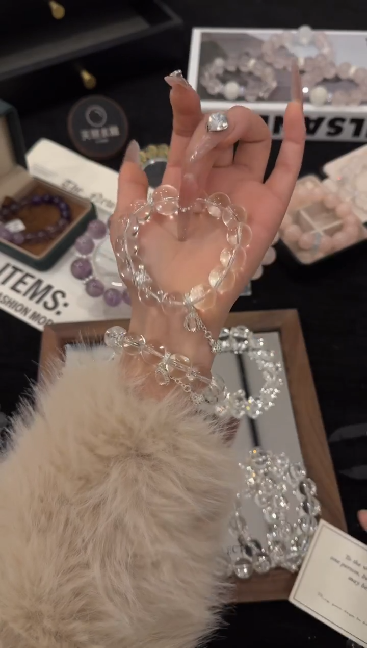 合金手链水晶白水晶x3620