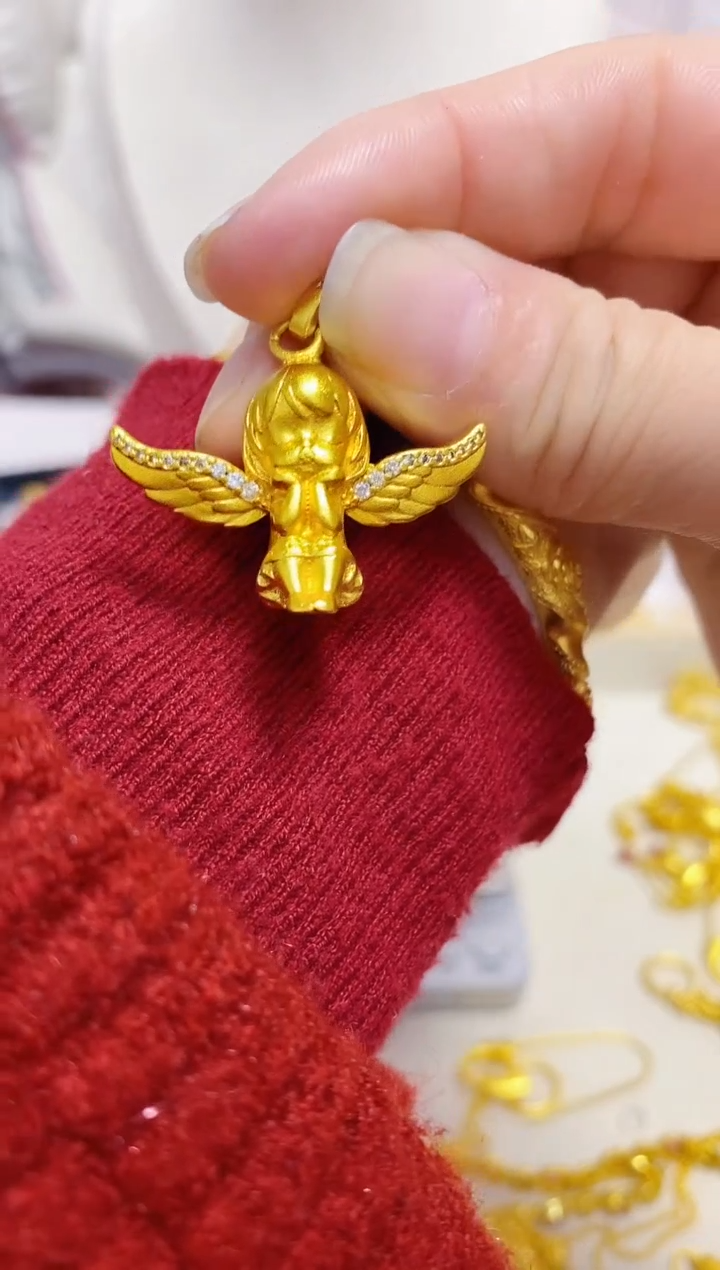 合金无035小天使吊坠