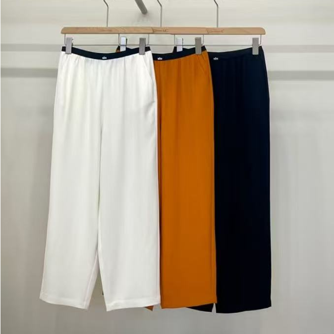 【锦衣服饰】QM 257173（7173）韩系百搭腰拼色哈伦裤