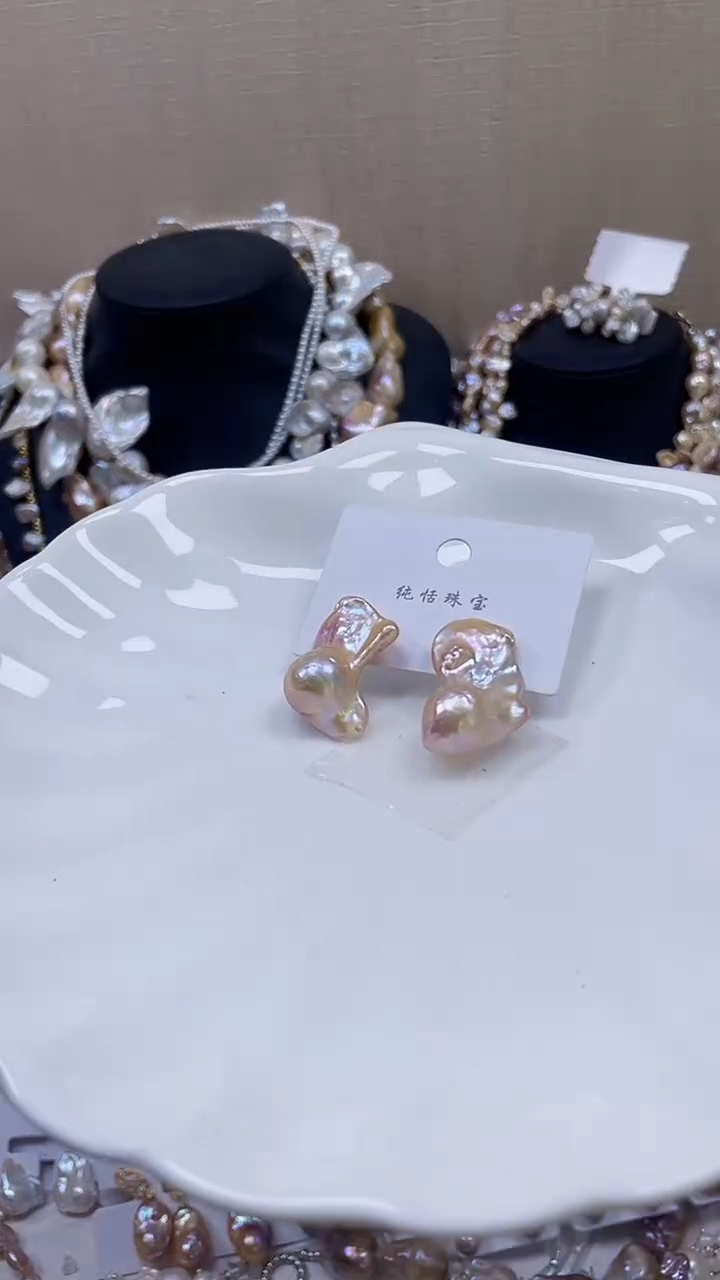 未镶嵌耳饰淡水珍珠【纯恬饰品】