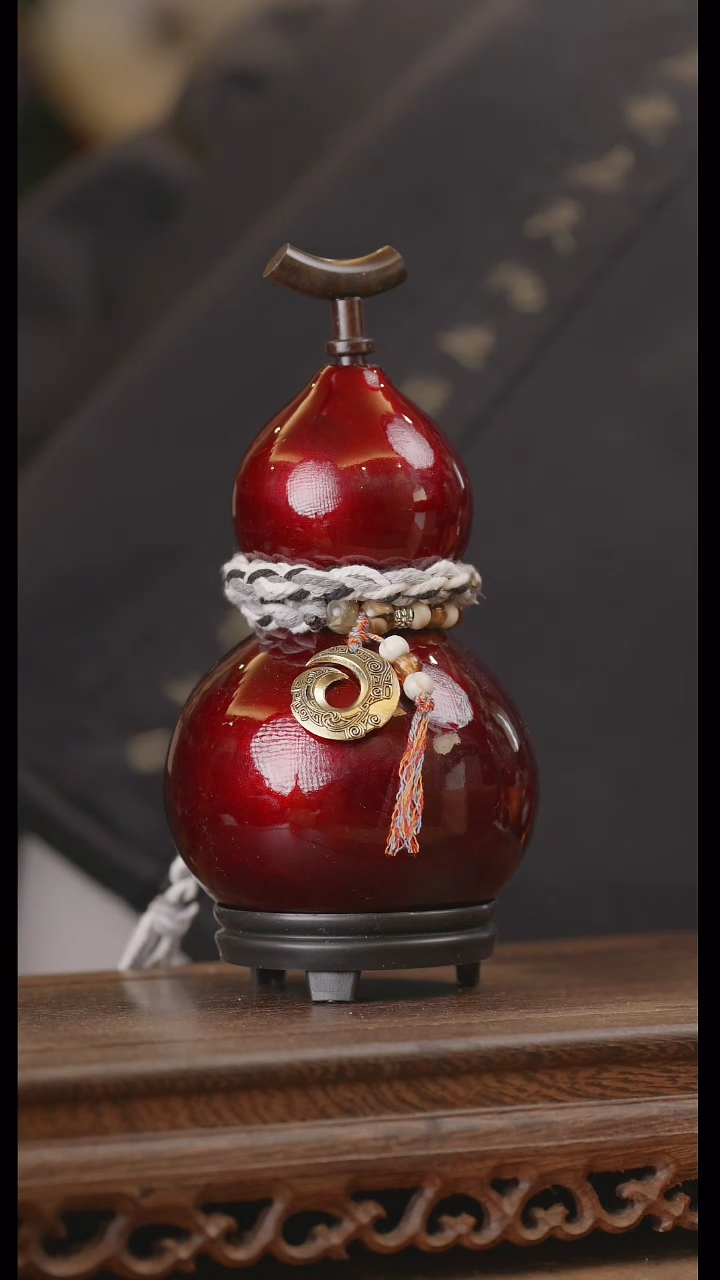 【闪购商品】353号精品天然大漆工艺防渗内胆酒葫芦~