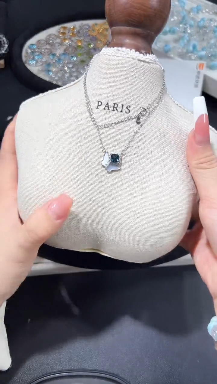 颈饰银S925镶嵌托帕石73m多样性发其一【1条】