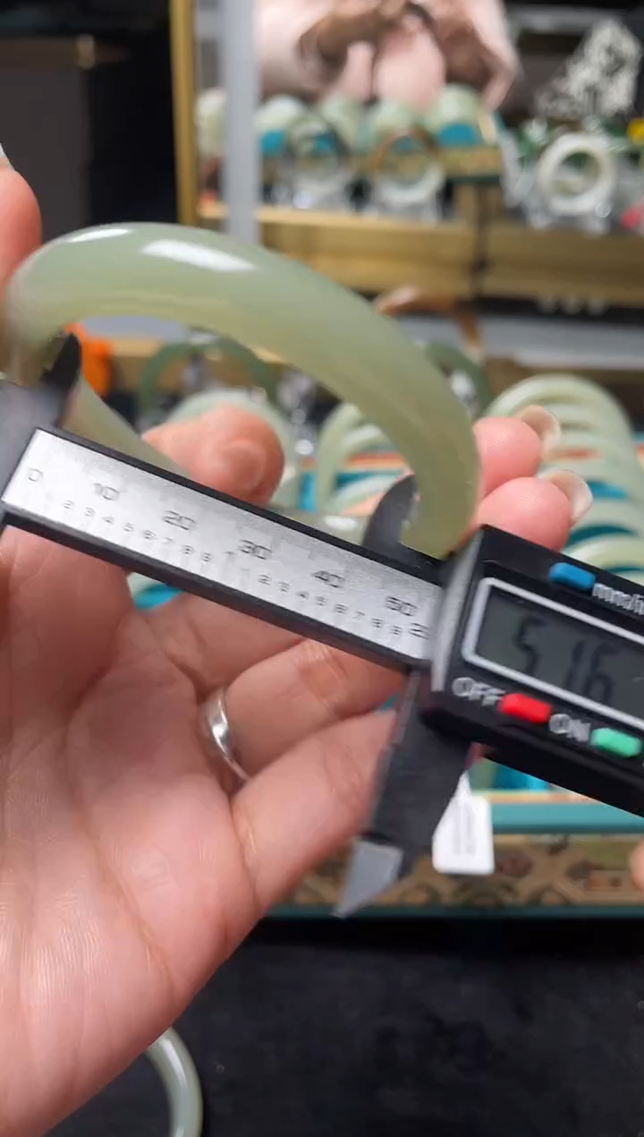 未镶嵌手镯和田玉和田玉青海料手镯51.5mm 