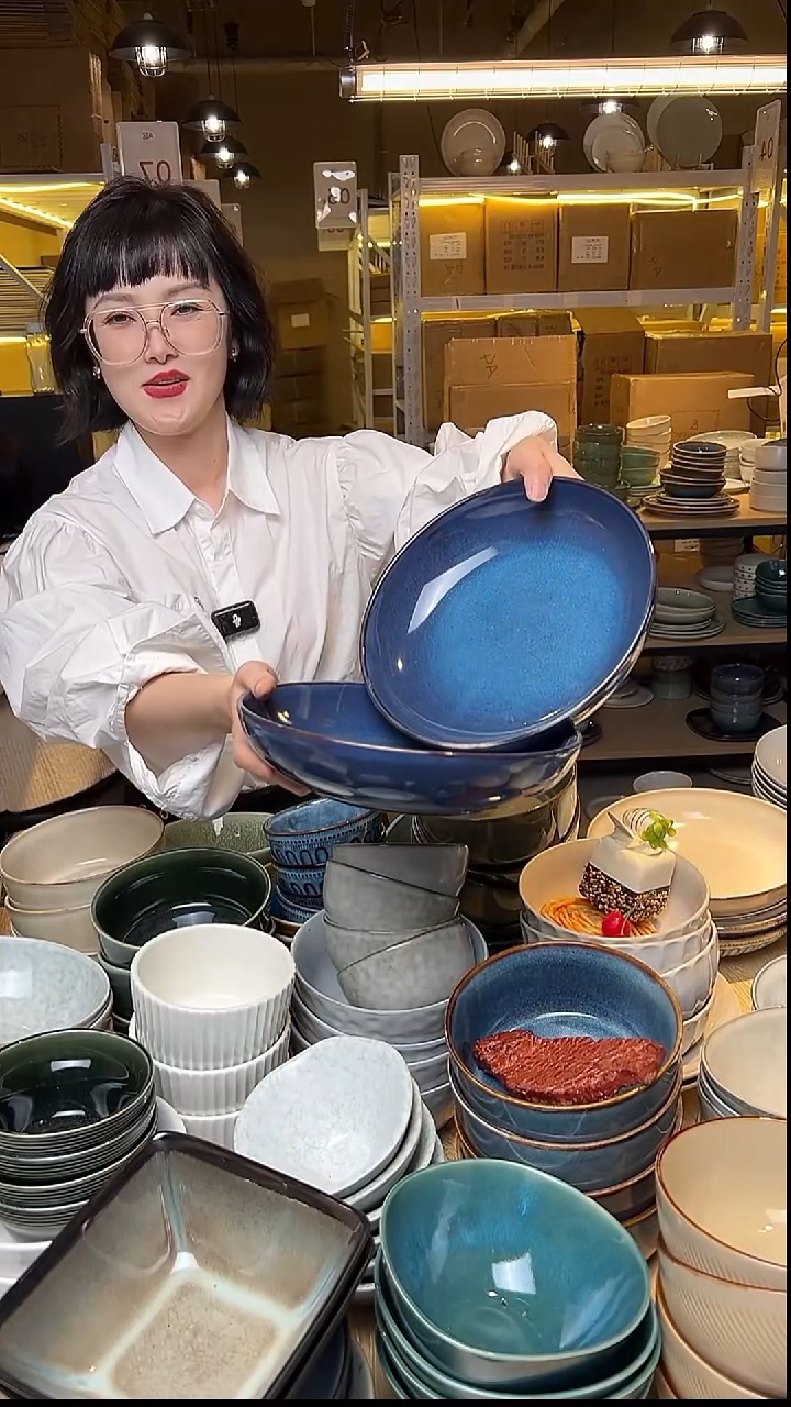 瓷121外贸尾货窑变釉下彩默认微瑕