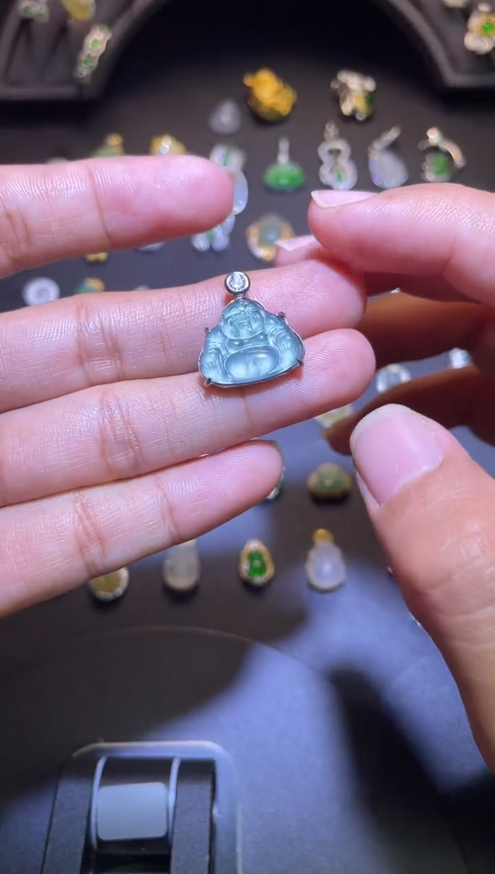 吊坠(不含链)银S925镶嵌翡翠1