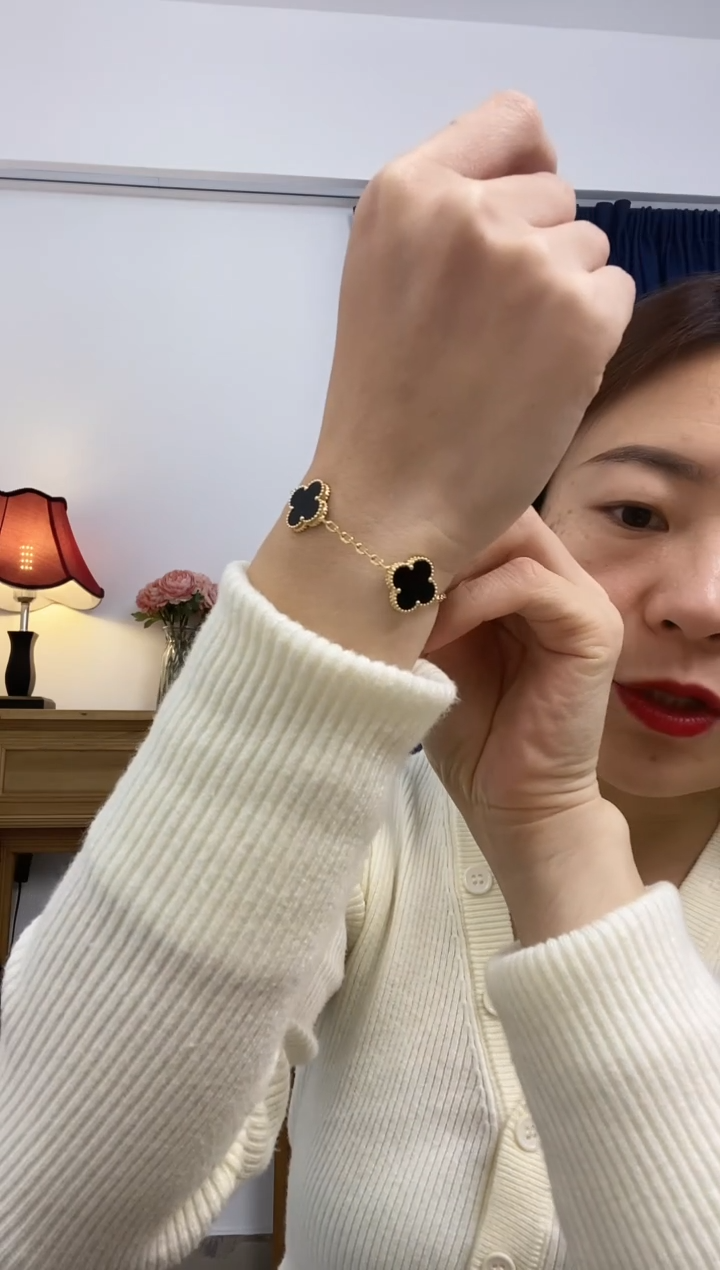 【闪购商品】玛瑙/玉髓手链18K金镶嵌手链