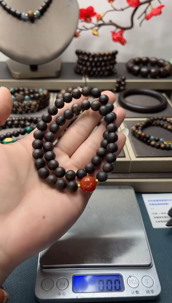 【闪购商品】沉香手串文莱九九沉高油脂8mm佛公双圈