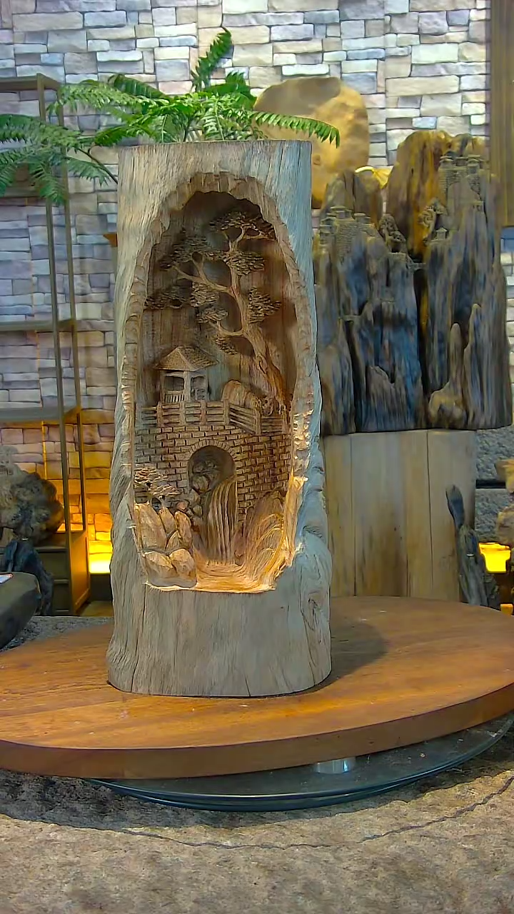 木香樟木倒流香摆件