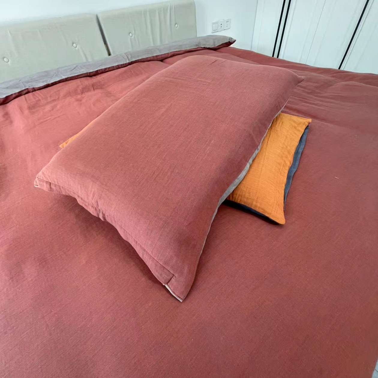 单件【枕套】四季纯棉色织提花双层纱A类母婴级无甲醛