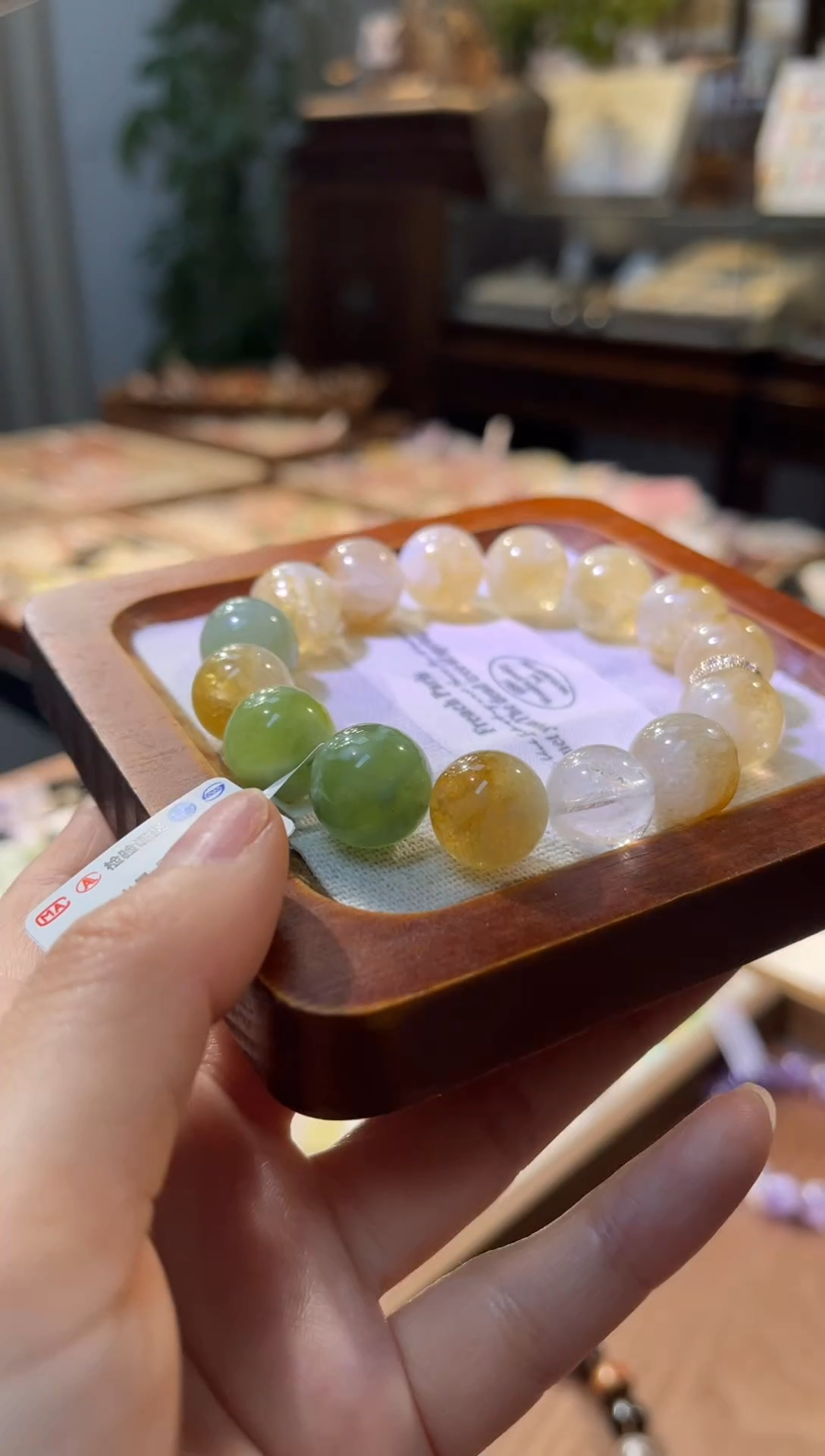 未镶嵌手链水晶青提黄塔