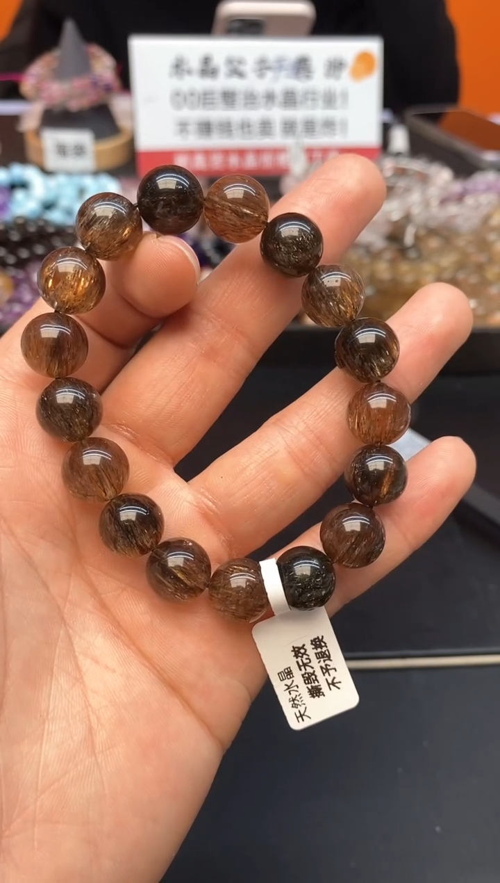 【闪购商品】水晶手链未镶嵌49 黑金超12mm