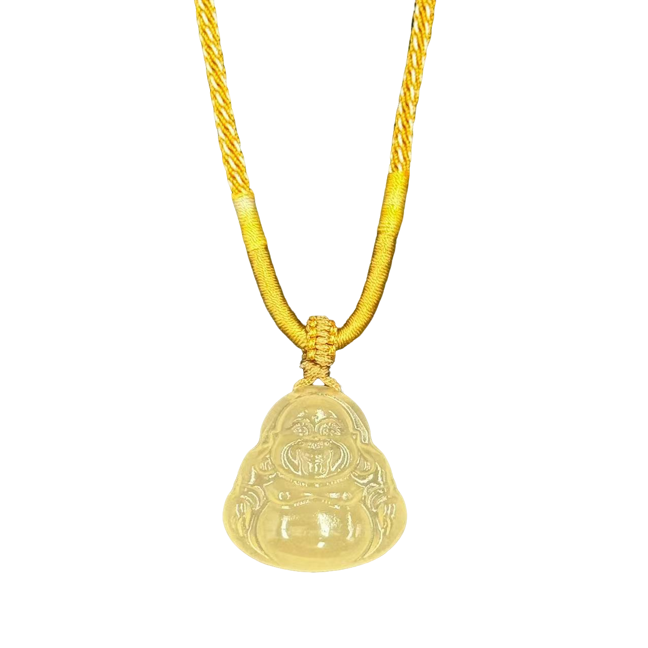 y2338-国风简约款西柚粉石英质玉佛公吊坠-赠礼盒-配PJ13