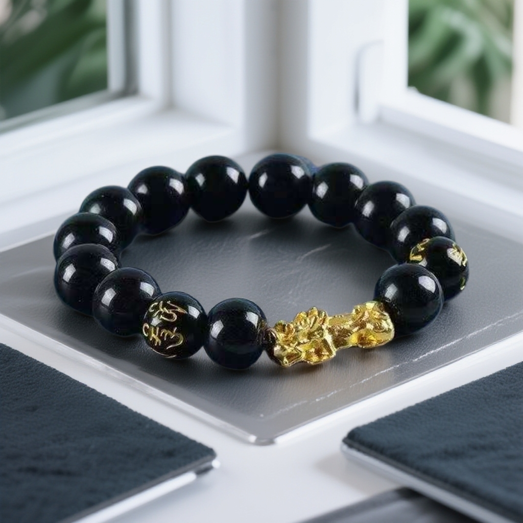 精美黑色貔貅珠珠创意饰品