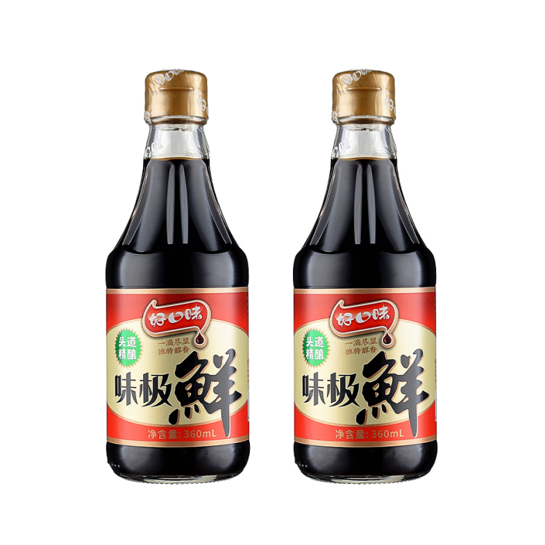 『味极鲜酱油 』点蘸凉拌烹饪调味料酿造酱油360mL*2瓶